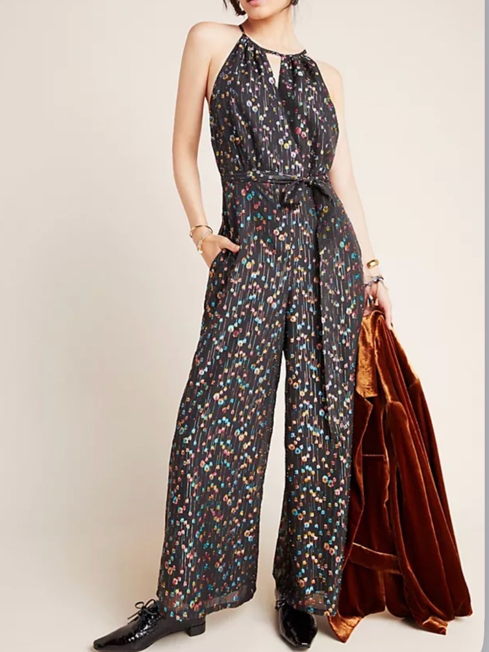 Eva Franco Edita Halter Jumpsuit from Anthropologie women’s 10